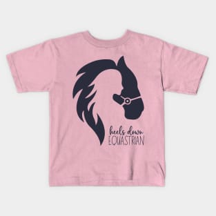 equestrian heels down Kids T-Shirt